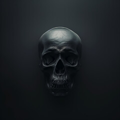 Obraz premium Detailed abstract of illustration skull, dark, gothic art.