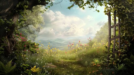 creative outdoor fantasy background