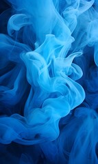 Fototapeta premium Blue smoke on a dark blue background