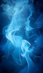 Fototapeta premium Blue smoke on a dark blue background