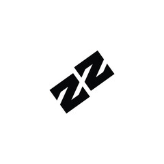 Letter zz, letter x knife geometric symbol simple logo vector