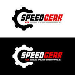 Speed gear high performance logo design