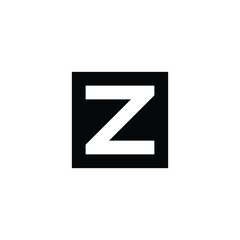 Fototapeta premium Letter z square geometric symbol simple logo vector