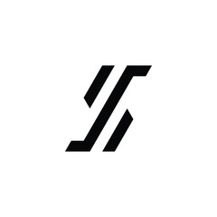 Fototapeta premium Letter S modern, techno geometric symbol simple logo vector