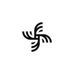 Fototapeta premium Abstract, round, spiral geometric symbol simple logo vector