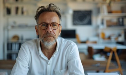 Obraz premium Architectural and Engineering Manager: Leading Innovation at the Workplace