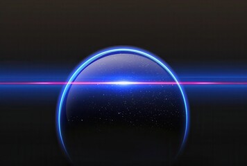 Blue and Red Light Streaks Through a Starry Globe