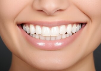 Obraz premium Close-up of a Woman's Smile with White Teeth