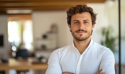 Fototapeta premium Architectural and Engineering Manager: Leading Innovation at the Workplace