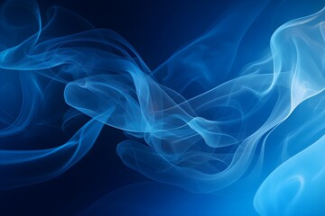 Obraz premium Abstract blue smoke on a dark background