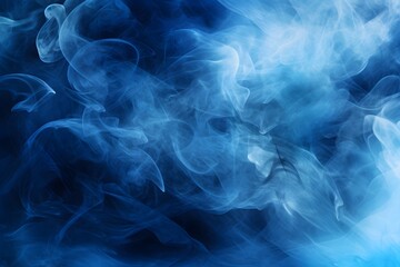 Abstract blue smoke on a dark background