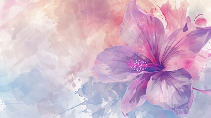 watercolor style illustration of flower bouquet blossom, background wallpaper