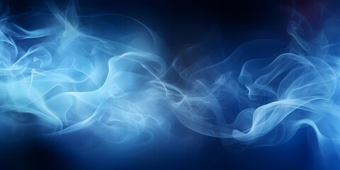Obraz premium Abstract blue smoke on a dark background