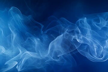 Abstract blue smoke on a dark background