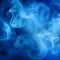 Abstract blue smoke on a dark background
