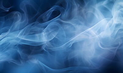 Abstract blue smoke on a dark background