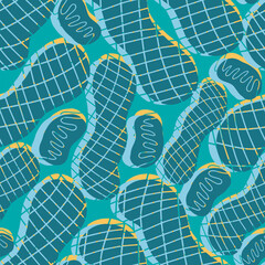 colorful abstract organic shape print seamless pattern illustration in retro style. Trendy primary color background collection with creative drawing.