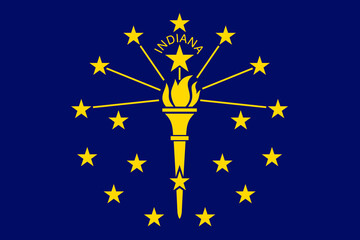 Naklejka premium Indiana State Flag background illustration