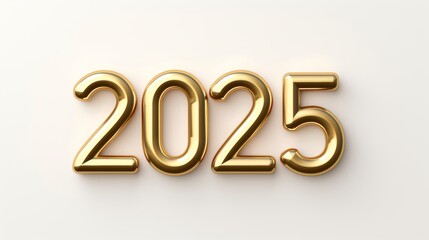 Number 2025. Merry Christmas and Happy New Year concept. Selective focus background and copy space