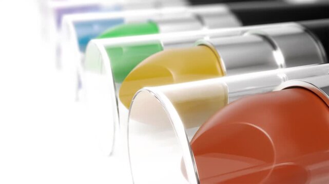 3D close up rainbow color lipsticks 