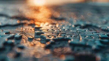 A broken jigsaw puzzle of travel locations