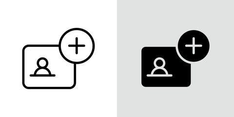 Follower icon Black line art vector logo set
