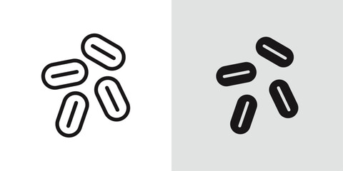 Obraz premium Yeast icon Black line art vector logo set