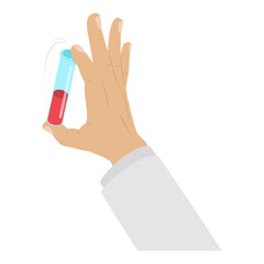 3D Isometric Flat  Illustration of Blood Test. Item 1