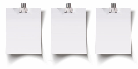 A notepad supported by a clipboard