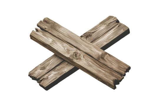 Rough wooden plank cut out brown plank wood desk board panel isolated white transparent old hardwood signs shape object textured pattern