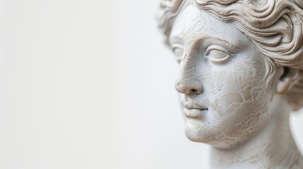 Obraz premium A statue of a woman with a white face