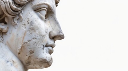 A statue of a man with white background