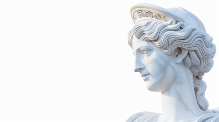 Obraz premium A statue of a woman with a hat on her head