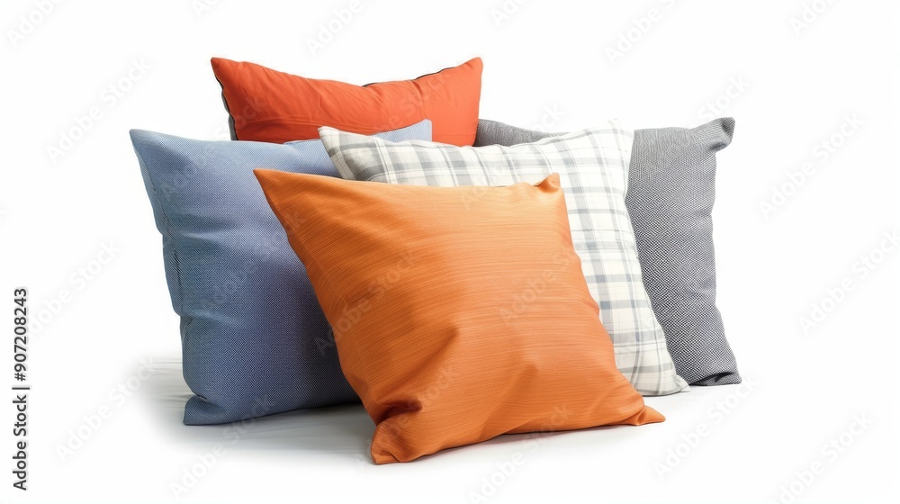Poster A collection of pillows with different colors and patterns