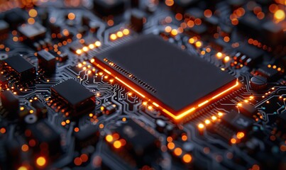 A close-up of a 6G technology concept highlights digital circuitry and bold 6G text, emphasizing the next-generation network and ultra-high-speed connectivity.