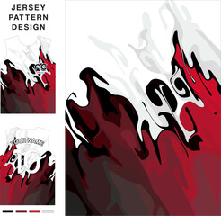 Abstract fire concept vector jersey pattern template for printing or sublimation sports uniforms football volleyball basketball e-sports cycling and fishing Free Vector. © Nuca