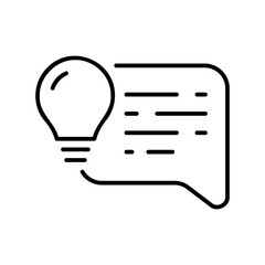 chat bubble with learning tips