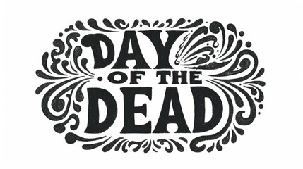 Obraz premium Day of the dead lettering. Selective focus background and copy space