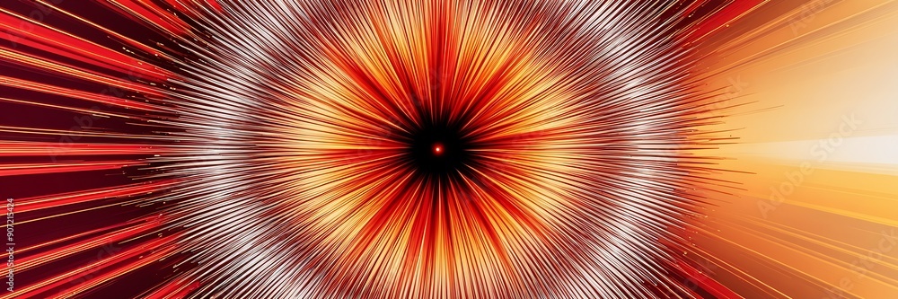 Poster abstract background with red, orange, and yellow lines radiating from the center. suitable for graph