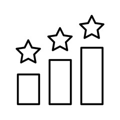 bar graph with stars