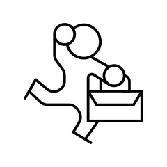person jumping with briefcase