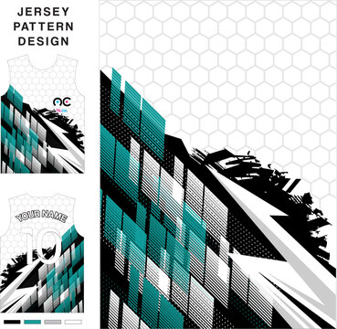 Abstract Premium concept vector jersey pattern template for printing or sublimation sports uniforms football volleyball basketball e-sports cycling and fishing Free Vector.