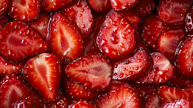 slices of straberry 
