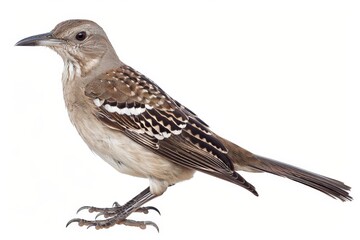 mockingbird isolated white background