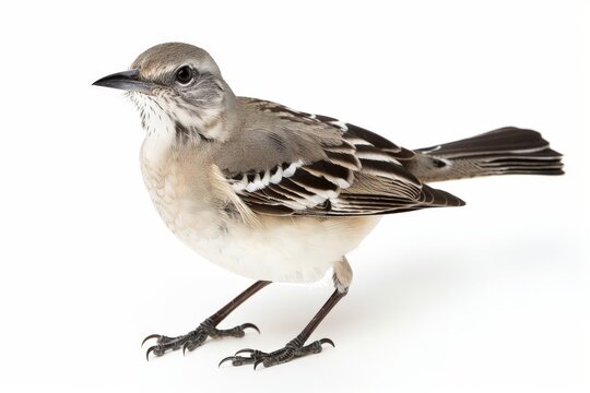 mockingbird isolated white background