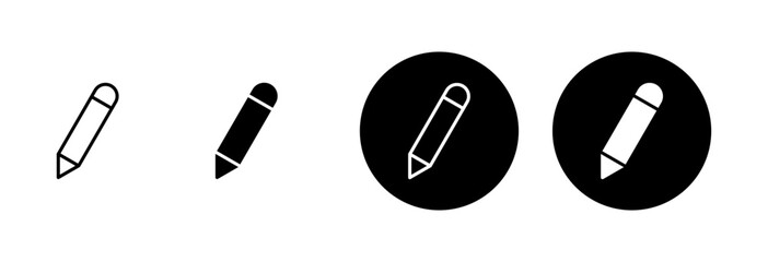 Pencil icon vector isolated on white background. Pencil vector icon