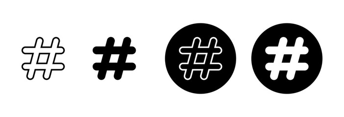 Hashtag icon vector isolated on white background. hashtag vector icon