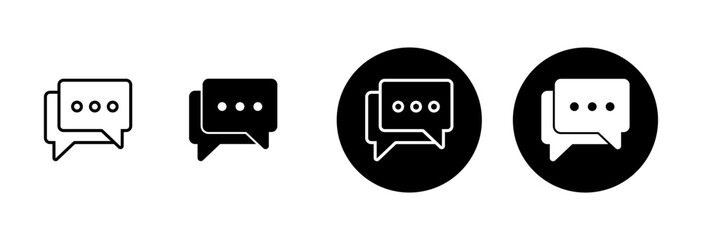 Chat icon vector isolated on white background. Chat vector icon. Speech bubble. message. contact us