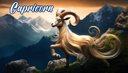 capricorn zodiac constellation horned goat