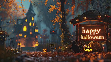 scary halloween background - Powered by Adobe